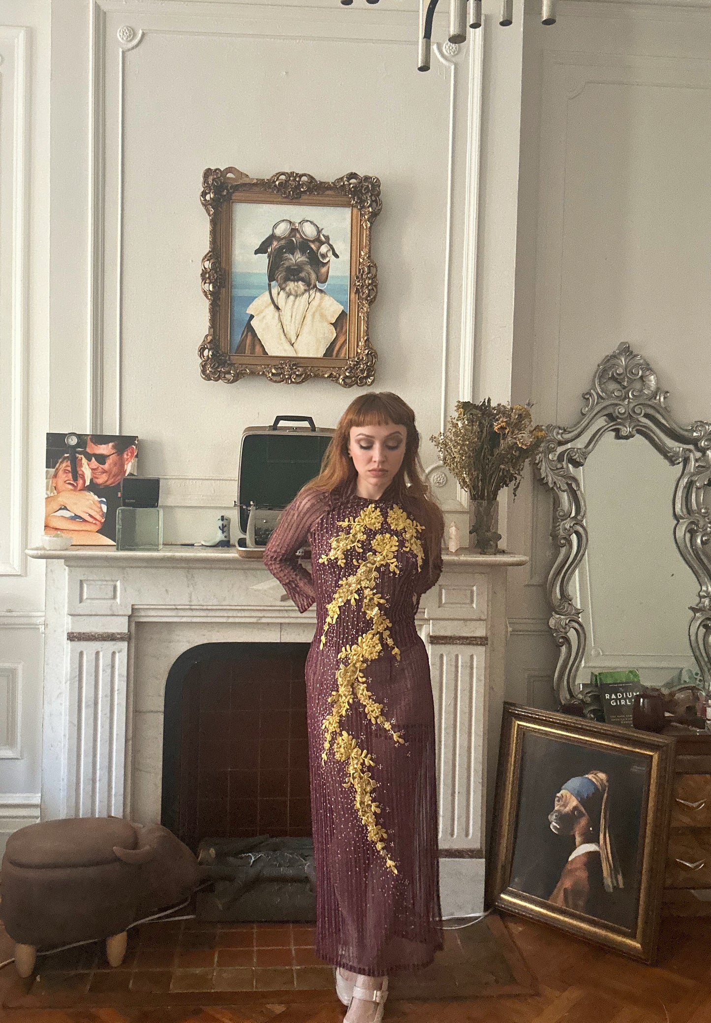 Purple/Gold Burlesque Dress