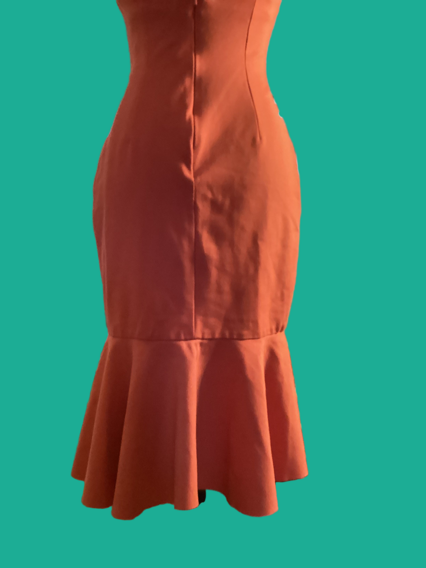 Pink Fishtail Midi Dress