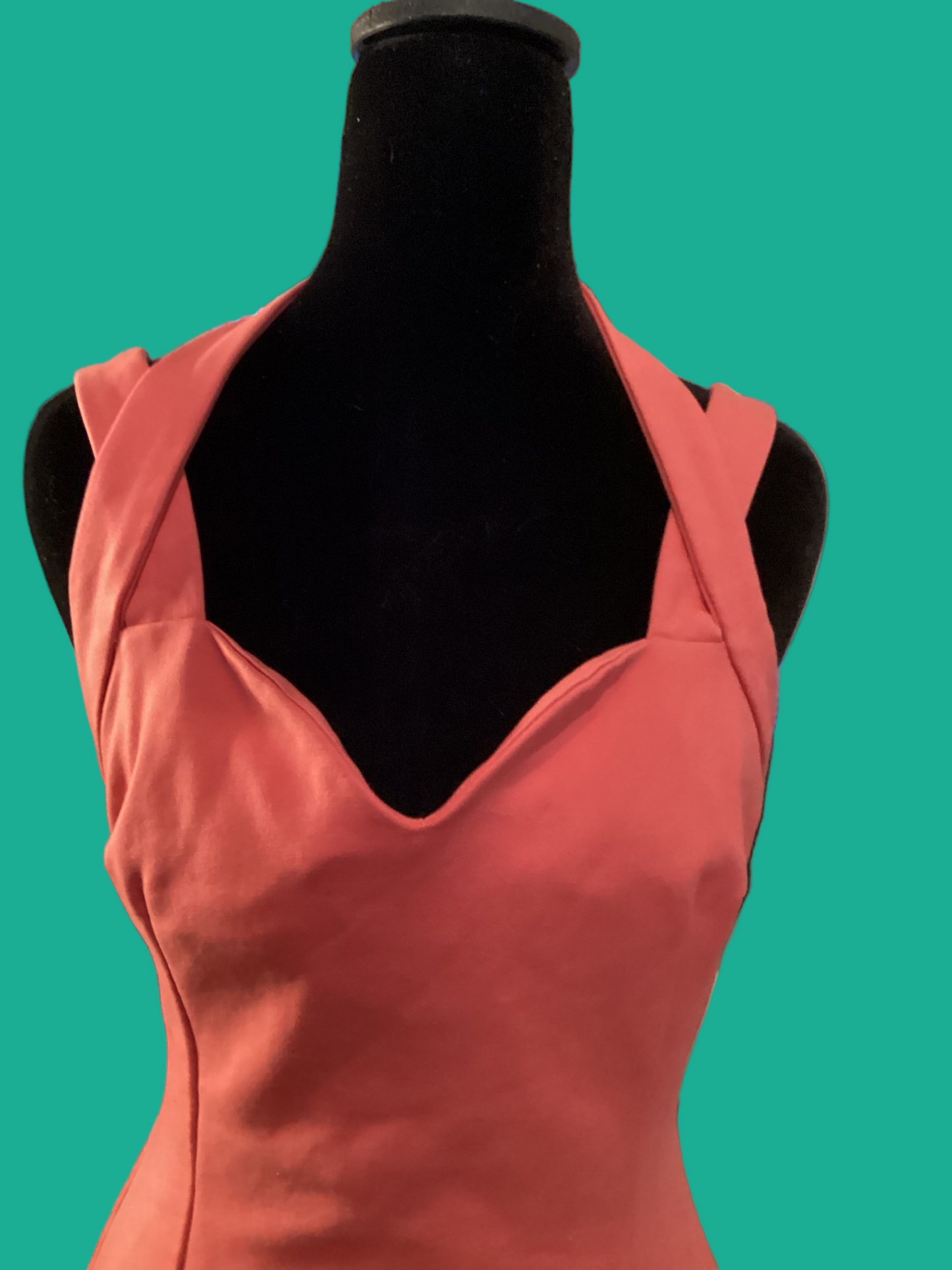 Pink Fishtail Midi Dress