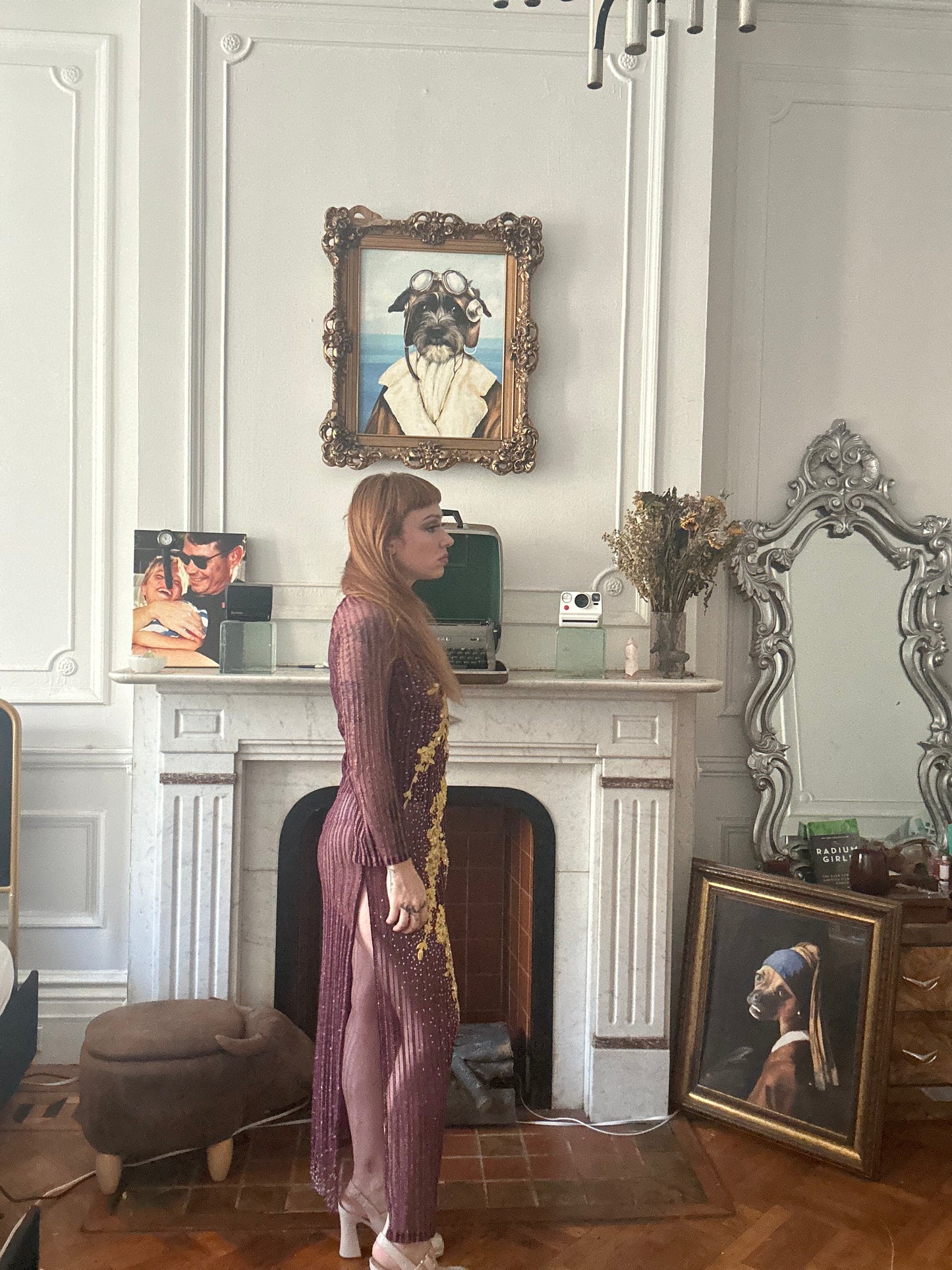 Purple/Gold Burlesque Dress