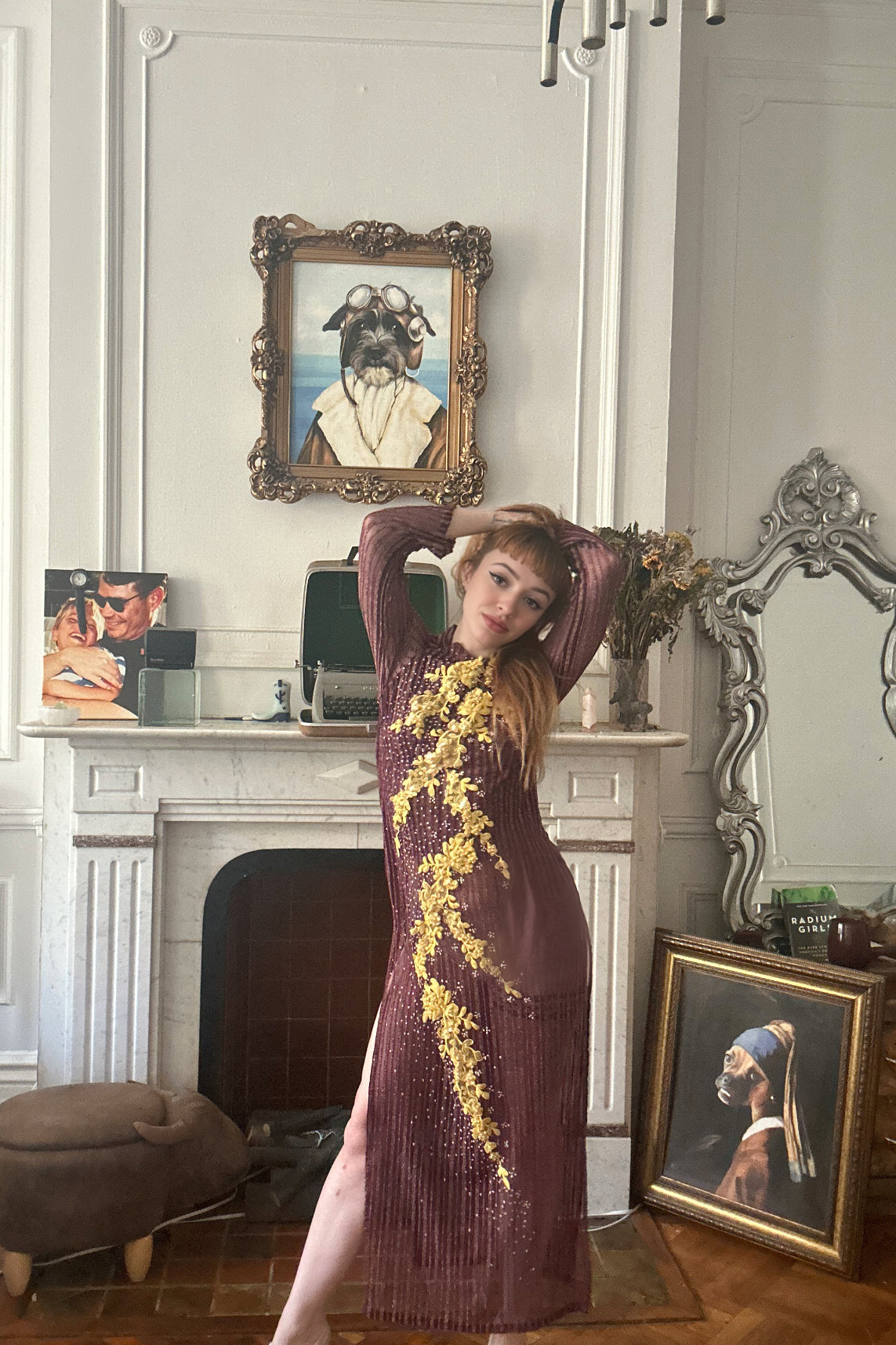 Purple/Gold Burlesque Dress